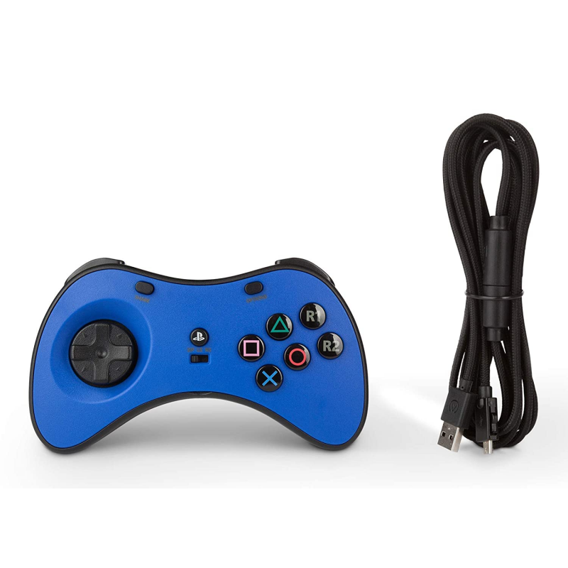 PowerA FUSION Wired FightPad Gaming Controller for Nintendo Switch,Blue (Officially Licensed)