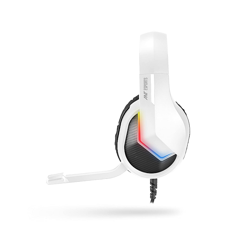 Ant Esports H1100 Pro RGB Wired Over Ear Gaming Headphones with Mic for PC White