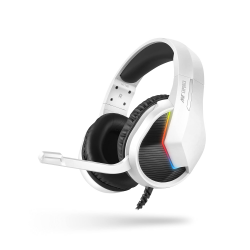 Ant Esports H1100 Pro RGB Wired Over Ear Gaming Headphones with Mic for PC White