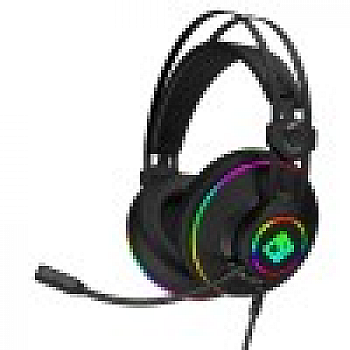 Cosmic Byte Proteus Headset Dual Input USB and 3.5mm, 7.1 Surround Sound, RGB LED, ENC Microphone Black