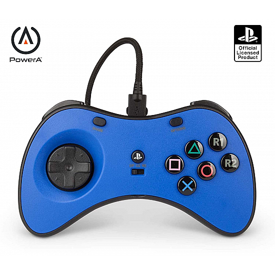 PowerA FUSION Wired FightPad Gaming Controller for Nintendo Switch,Blue (Officially Licensed)