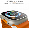 Pebble Cosmos Engage 1.95 Inch Smartwatch Largest Display, Wireless Charging Smartwatch Orange Strap