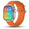 Pebble Cosmos Engage 1.95 Inch Smartwatch Largest Display, Wireless Charging Smartwatch Orange Strap