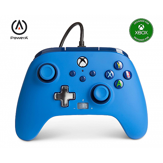 PowerA Enhanced Wired Gaming Controller for Xbox Series  Xbox One, Blue Officially Licensed