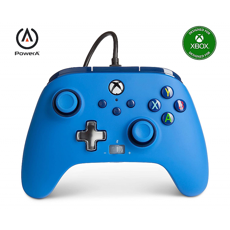 PowerA Enhanced Wired Gaming Controller for Xbox Series  Xbox One, Blue Officially Licensed