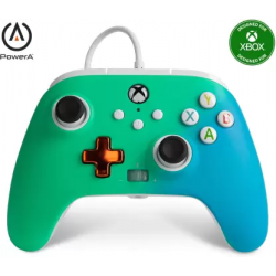 PowerA Enhanced Wired Gaming Controller for Xbox Series Seafoam Fade, Green Blue