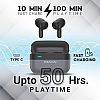 Maxx PX10 True Wireless Earbuds with Fast Charging, Up to 50Hrs Playtime Black