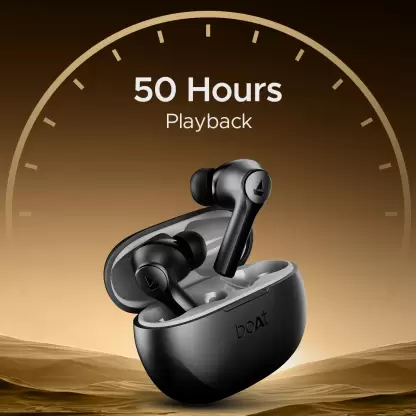 boAt Airdopes Supreme Mics AI ENx Tech, 50 HRS Playback Bluetooth Earbuds Black, True Wireless boAt Airdopes Supreme Mics AI ENx Tech, 50 HRS Playback Bluetooth Earbuds Black, True Wireless
