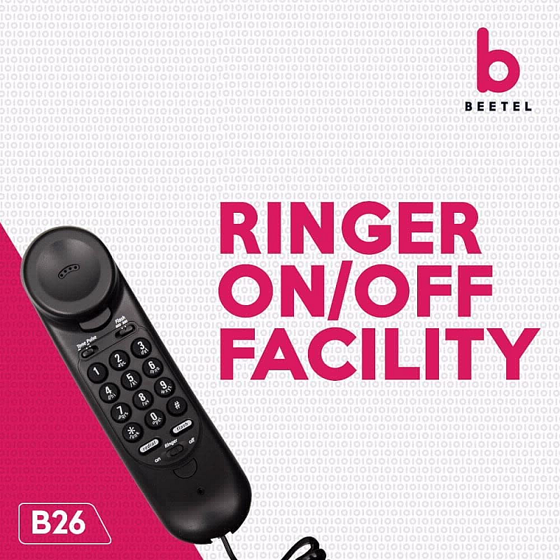 Beetel B26 Basic Corded Phone Black