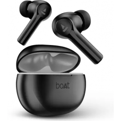boAt Airdopes Supreme Mics AI ENx Tech, 50 HRS Playback Bluetooth Earbuds Black, True Wireless