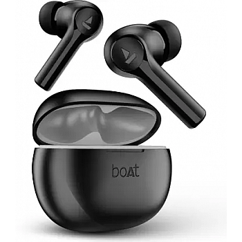 boAt Airdopes Supreme Mics AI ENx Tech, 50 HRS Playback Bluetooth Earbuds Black, True Wireless