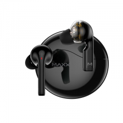 Maxx PX60 Pro Wireless Earbuds with Up to 50Hrs Playtime Black