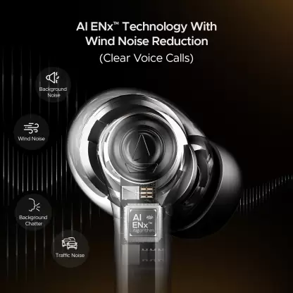 boAt Airdopes Supreme Mics AI ENx Tech, 50 HRS Playback Bluetooth Earbuds Black, True Wireless boAt Airdopes Supreme Mics AI ENx Tech, 50 HRS Playback Bluetooth Earbuds Black, True Wireless