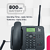 Beetel F2K GSM Fixed Wireless Landline Phone, LCD Display, Supports Quad Band (Black)