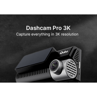 Qubo Car Dash Cam Pro 3K Dual Channel from Hero Group, 3K 5MP Front QHD 2MP Rear FHD 3.2 LCD Display, GPS Logger Qubo Car Dash Cam Pro 3K Dual Channel from Hero Group, 3K 5MP Front QHD 2MP Rear FHD 3.2 LCD Display, GPS Logger