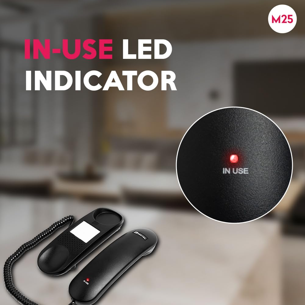 Beetel M25 Corded Landline Phone (Black)