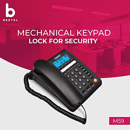 Beetel M59 Caller ID Corded Landline Phone with 16 Digit LCD Display and Adjustable contrast (Black) Beetel M59 Caller ID Corded Landline Phone with 16 Digit LCD Display and Adjustable contrast (Black)