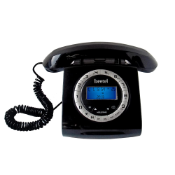 Beetel M73 Caller ID Corded Landline Phone with 16 Digit LCD Display, Retro Design