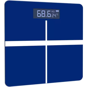 beatXP Blue Plus Digital Weighing Machine |LCD Panel |Thick Tempered Glass |Electronic Weighing Scale  (Blue)