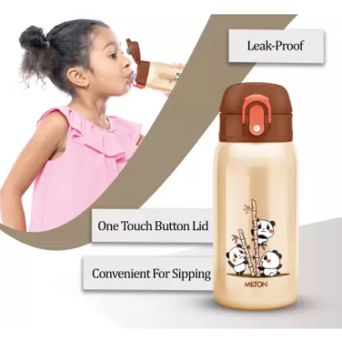 MILTON Jolly 375 Thermosteel Hot and Cold Kids 300 ml Bottle (Pack of 1, Beige, Steel) MILTON Jolly 375 Thermosteel Hot and Cold Kids 300 ml Bottle (Pack of 1, Beige, Steel)