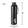 Milton Aura 1000 Thermosteel Bottle, 1.05 litre Black