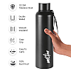 Milton Aura 1000 Thermosteel Bottle, 1.05 litre Black