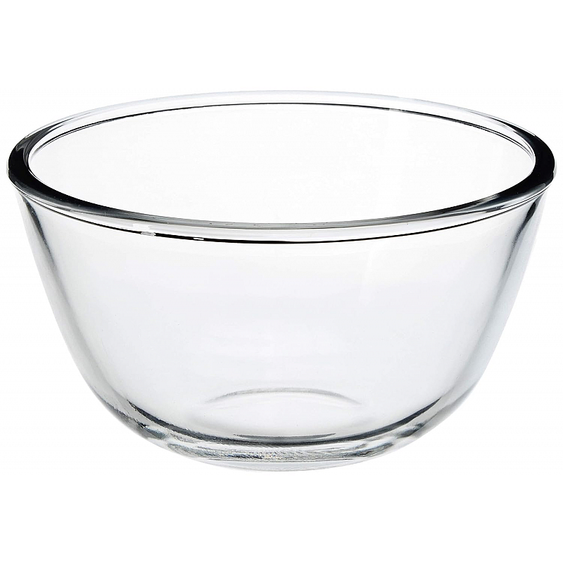 Amazon Brand Solimo Mixing Serving Borosilicate Solid Glass Bowl Set 2 pieces, 550ml