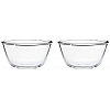 Amazon Brand Solimo Mixing Serving Borosilicate Solid Glass Bowl Set 2 pieces, 550ml