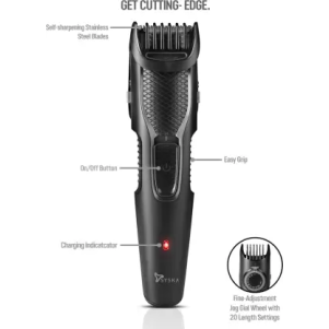 Syska HT200 PRO Trimmer 45 min Runtime 10 Length Settings (Black) Syska HT200 PRO Trimmer 45 min Runtime 10 Length Settings (Black)