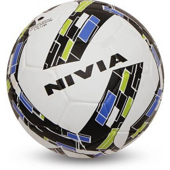 NIVIA Storm Revolution Football Size 5 (Pack of 1 White Green)