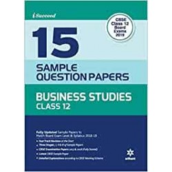 15 Sample Question Paper Business Studies Class 12th CBSE (Old edition)