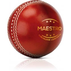 Adrenex by Maestro 4 panel Red Cricket Leather ball  (Pack of 1, Red)