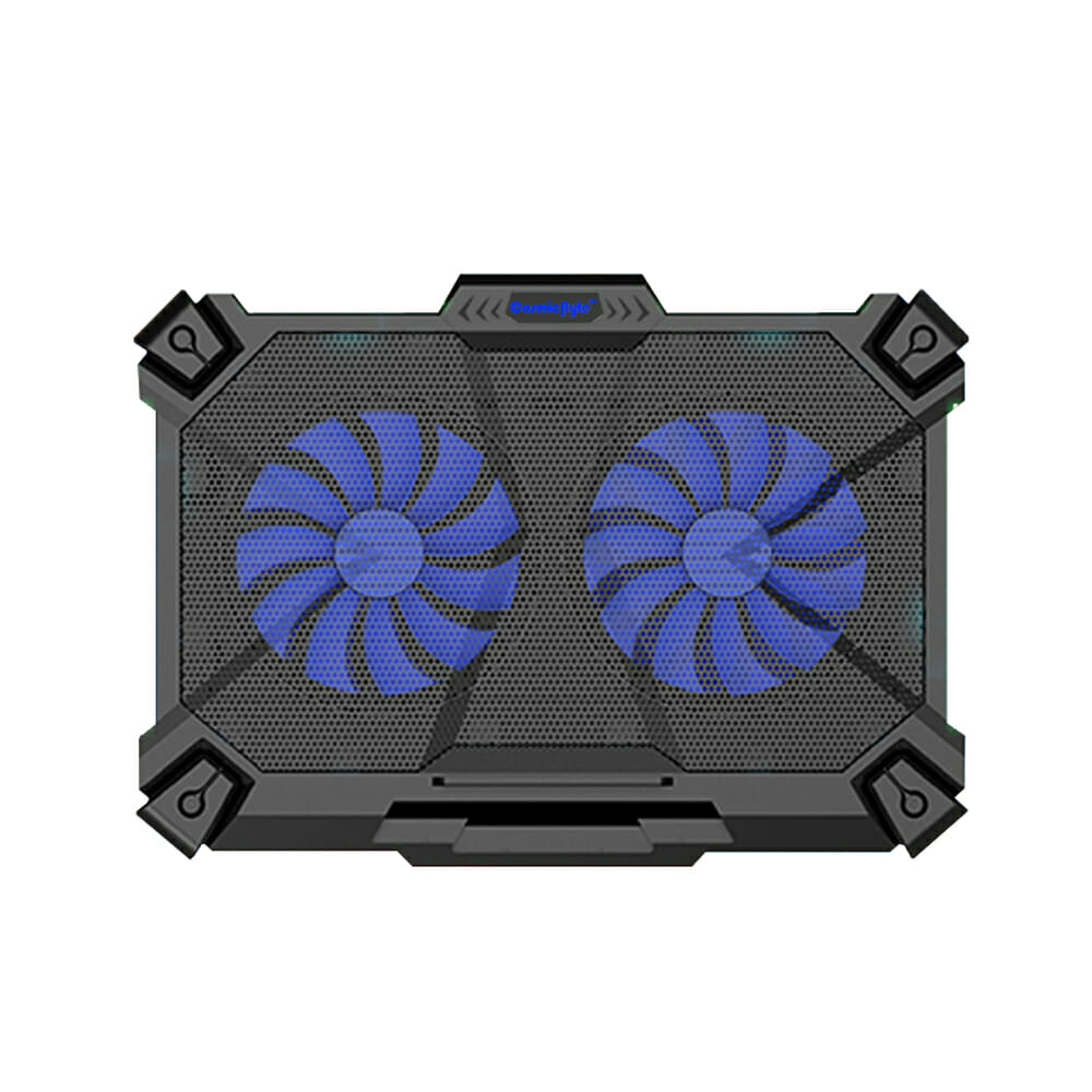 Cosmic Byte Comet Laptop Cooling Pad, Dual 120 mm Fans, LED Lights, Fan Speed Adjustment, USB Ports, Support Upto 17 Laptops (Blue)