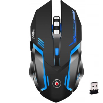 Offbeat RIPJAW 2.4Ghz Rechargeable Wireless Gaming Mouse, Silent Click Buttons Mouse - 7D Buttons, DPI : 1600,2400,3200, Mice for PC/Laptop/Smart TV/Mac(Light Weight)