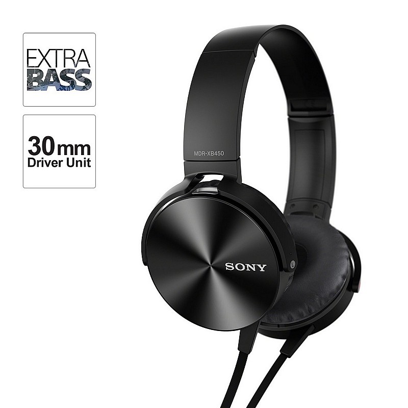 Sony MDR-XB450 On-Ear EXTRA BASS Headphones (Black)