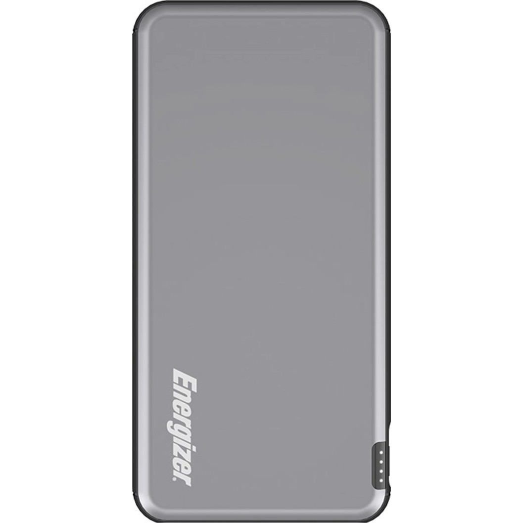 Energizer 10000 mAh Power Bank 10 W, Fast Charging-Grey, Lithium Polymer UE10046