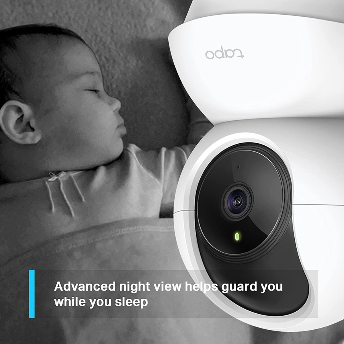 TP-LINK Tapo Wi-Fi Pan/Tilt Smart Security Camera, Indoor CCTV, 360° Rotational Views, Works with Alexa (Tapo C200)