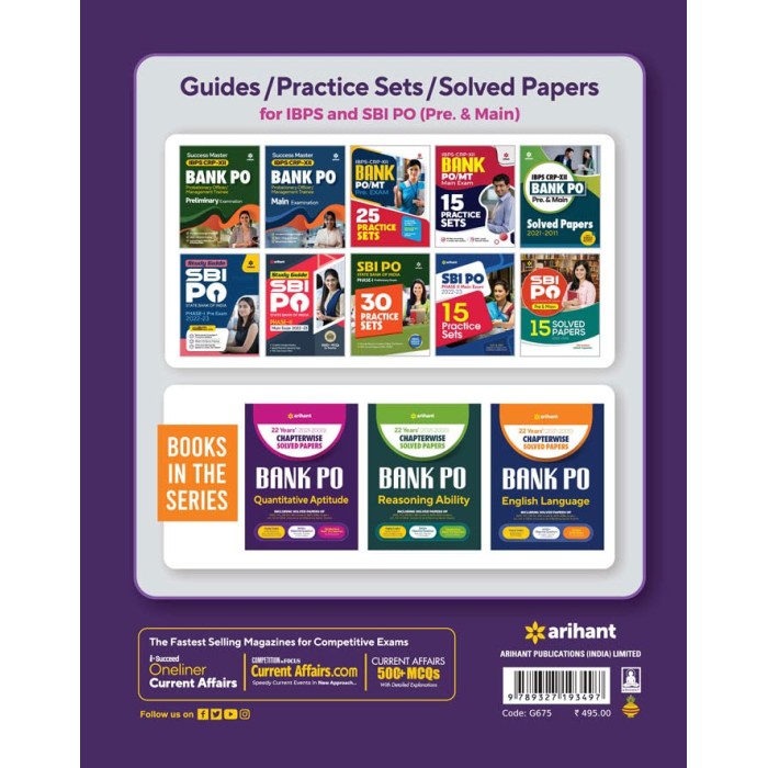 22 Years' Chapterwise Solved Papers Bank PO Quantitative Aptitude 2021-2000 22 Years' Chapterwise Solved Papers Bank PO Quantitative Aptitude 2021-2000