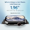 Pebble Frost Pro 1.96 Infinite Display, BT Calling, Rotating Crown, AI voice assistant Smartwatch (Jet Black Strap, Free Size)