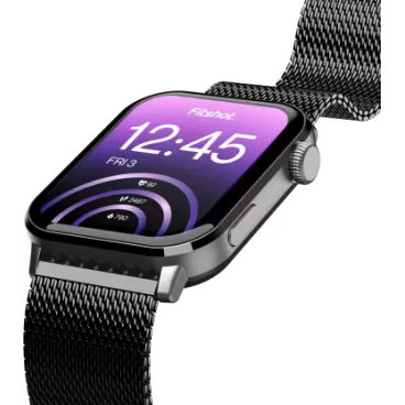 Fitshot Crystal 1.8inch AMOLED Display with bluetooth calling (Black Strap Regular) Fitshot Crystal 1.8inch AMOLED Display with bluetooth calling (Black Strap Regular)