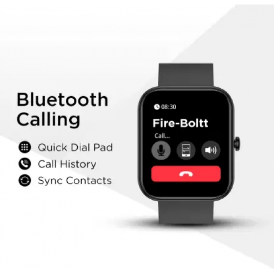 Fire-Boltt Wonder 1.8 Bluetooth Calling with AI Voice Assistant Smartwatch  (Black Strap, Free Size)