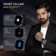 beatXP Marv 1.85" HD Screen Calling AI Voice Assistant Smartwatch (Electric Black Strap, Free Size)
