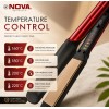 Manya Impex Nova Professional Hair Straightener Temperature Control NHS 870 (Black/Red)