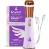 Bombae Women Painless Trimmer for Facial Hair and Eyebrow and Sideburns Trimmer 30 min Runtime 1 Length Settings (Purple)