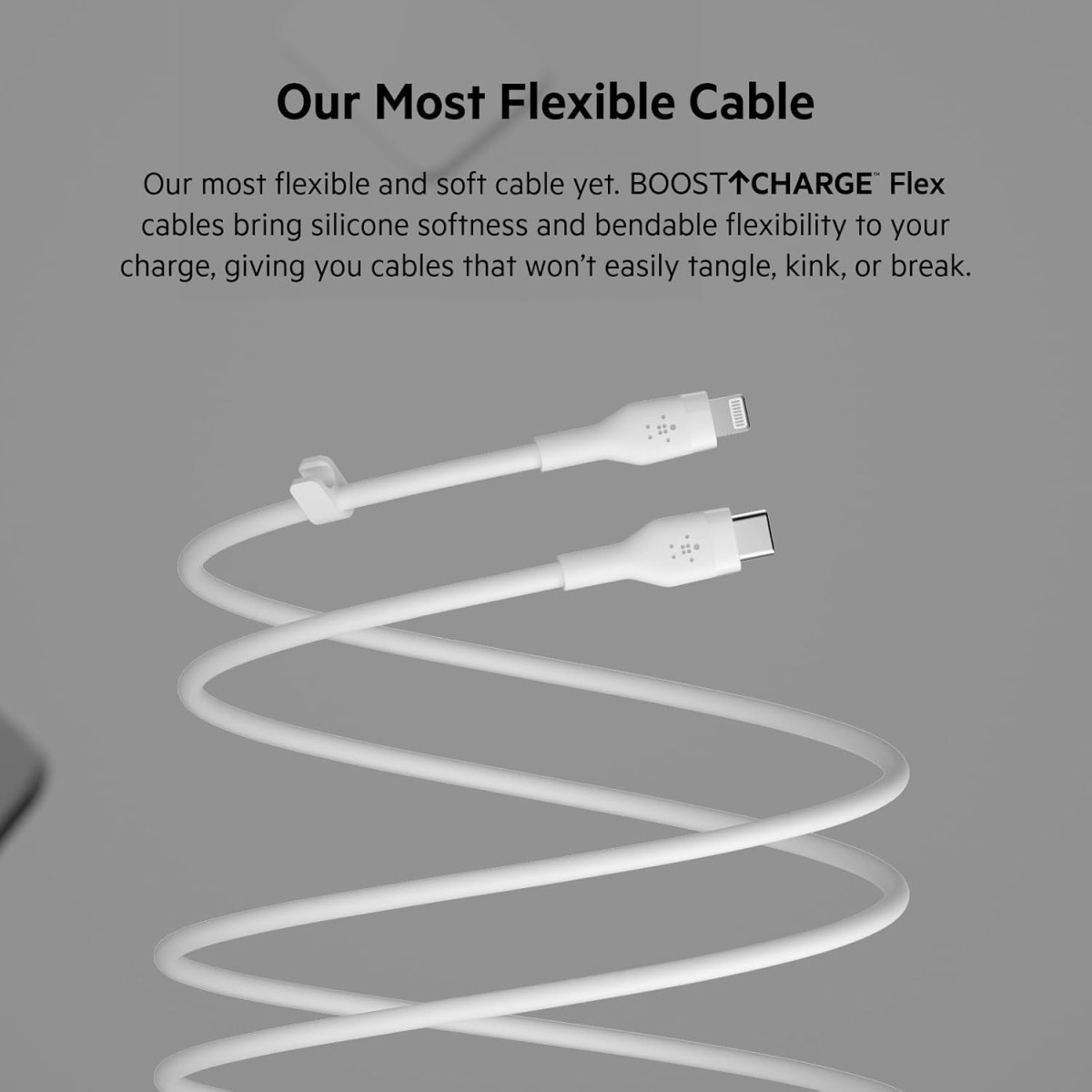 Belkin Apple Certified Lightning to Type C Cable, Fast Charging for iPhone (1 meters) – White