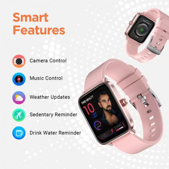 Fire-Boltt Ninja Pro Max Plus 1.83 Smartwatch  (Pink Gold Strap, Free Size)