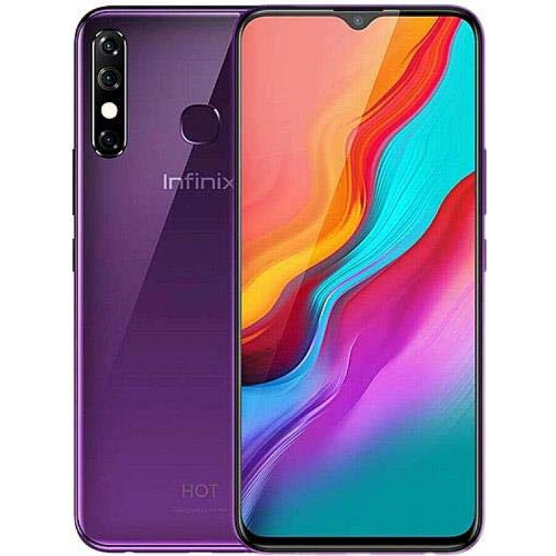 Infinix Hot 8 ,Cosmic Purple 64 GB 4 GB RAM Refurbished  