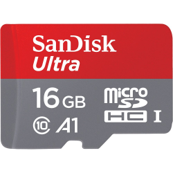 Sandisk 16GB Class 10 Ultra MicroSD UHS-A1 Card with adapter