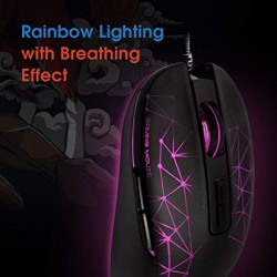 Evo Fox (by Amkette) Phantom Wired Gaming Mouse with 4 Colour Cycle Switching,