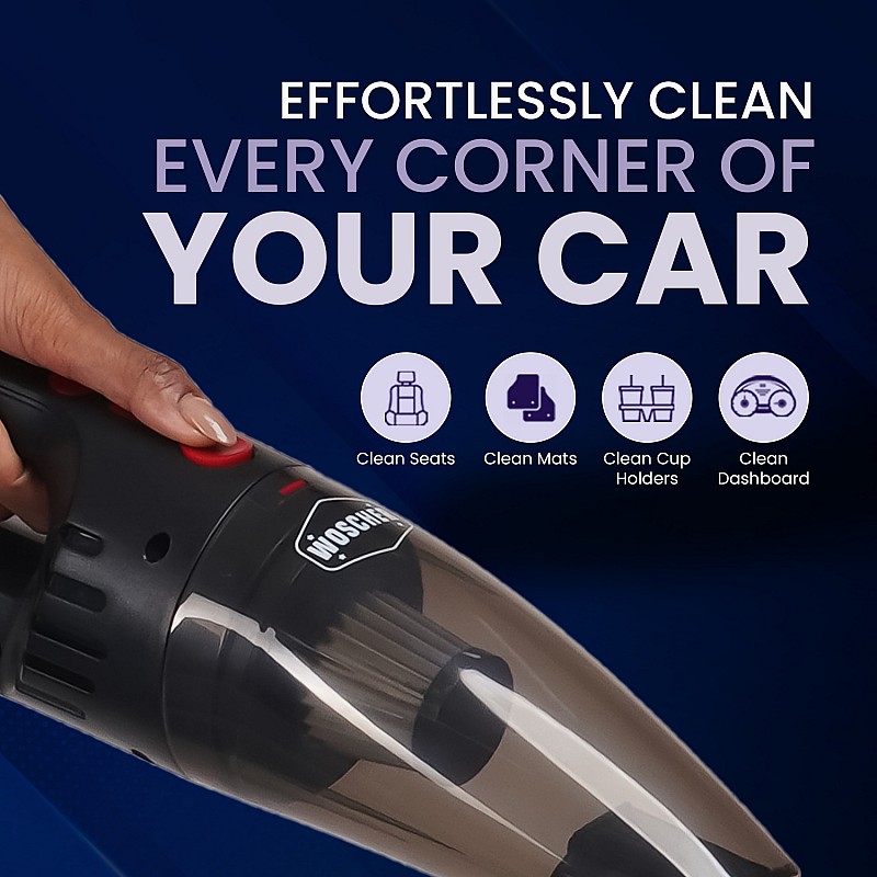 Woscher 1618, 120 W,6000 PA Stainless Steel HEPA Filter Car Vacuum Cleaner  